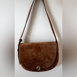 Madewell the Dakota saddle bag / tan suede